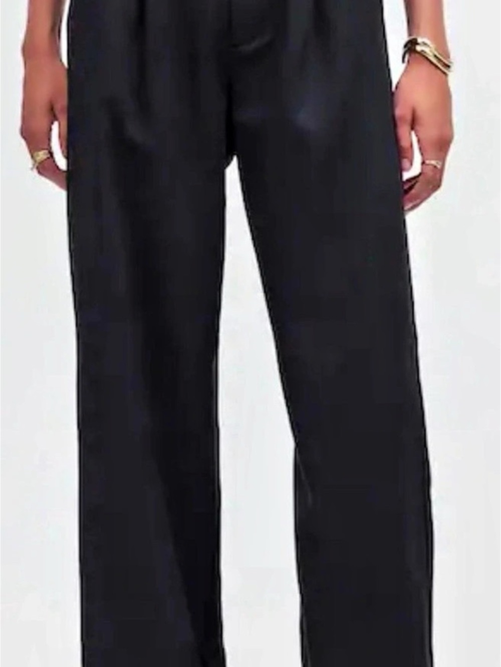 Madewell Slouchy Straight black pants new with tag size 0